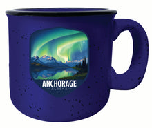 Load image into Gallery viewer, Anchorage Alaska Aurora Borealis Design Souvenir 16 oz Ceramic camping mug
