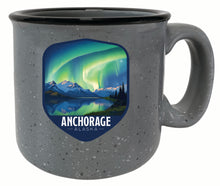 Load image into Gallery viewer, Anchorage Alaska Aurora Borealis Design Souvenir 16 oz Ceramic camping mug
