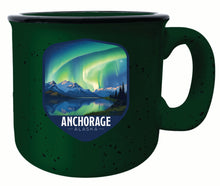Load image into Gallery viewer, Anchorage Alaska Aurora Borealis Design Souvenir 16 oz Ceramic camping mug
