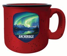 Load image into Gallery viewer, Anchorage Alaska Aurora Borealis Design Souvenir 16 oz Ceramic camping mug
