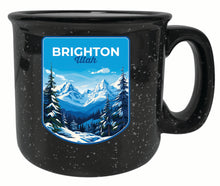 Load image into Gallery viewer, Brighton Utah Ski Resort Mountain Design Souvenir 16 oz Ceramic camping mug Black Single

