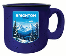 Load image into Gallery viewer, Brighton Utah Ski Resort Mountain Design Souvenir 16 oz Ceramic camping mug
