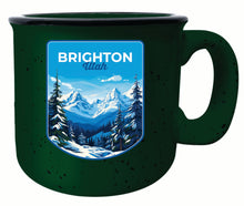 Load image into Gallery viewer, Brighton Utah Ski Resort Mountain Design Souvenir 16 oz Ceramic camping mug
