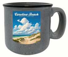 Load image into Gallery viewer, Carolina Beach, North Carolina. Beach and Sand Dunes Design Souvenir 16 oz Ceramic camping mug
