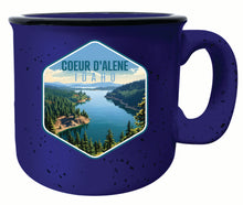 Load image into Gallery viewer, Coeur D&#39;Alene Idaho Aerial Lake Design Souvenir 16 oz Ceramic camping mug
