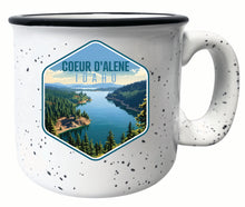 Load image into Gallery viewer, Coeur D&#39;Alene Idaho Aerial Lake Design Souvenir 16 oz Ceramic camping mug
