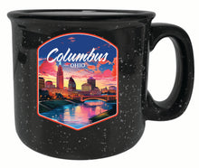 Load image into Gallery viewer, Columbus Ohio Sunset Cityscape Design Souvenir 16 oz Ceramic camping mug
