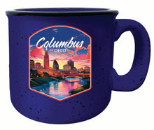 Load image into Gallery viewer, Columbus Ohio Sunset Cityscape Design Souvenir 16 oz Ceramic camping mug
