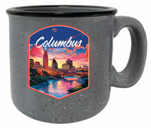 Load image into Gallery viewer, Columbus Ohio Sunset Cityscape Design Souvenir 16 oz Ceramic camping mug
