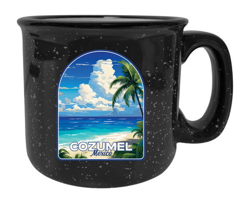 Cozumel Mexico Design C Souvenir 16 oz Ceramic camping mug Black 4-Pack