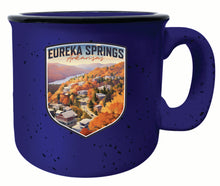 Load image into Gallery viewer, Eureka Springs Arkansas Little Switzerland of the Ozarks Design Souvenir 16 oz Ceramic camping mug
