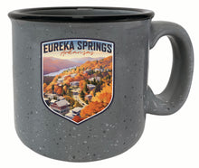 Load image into Gallery viewer, Eureka Springs Arkansas Little Switzerland of the Ozarks Design Souvenir 16 oz Ceramic camping mug
