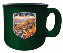 Load image into Gallery viewer, Eureka Springs Arkansas Little Switzerland of the Ozarks Design Souvenir 16 oz Ceramic camping mug
