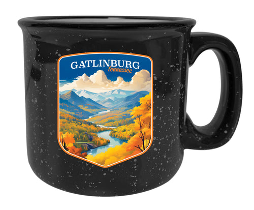 Gatlinburg Tennessee Design D Souvenir 16 oz Ceramic camping mug Black Single