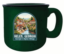 Load image into Gallery viewer, Helen Georgia Alpine Village Design Souvenir 16 oz Ceramic camping mug
