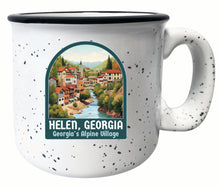 Load image into Gallery viewer, Helen Georgia Alpine Village Design Souvenir 16 oz Ceramic camping mug
