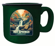 Load image into Gallery viewer, Hot Springs Arkansas Autumn Waterfall Design Souvenir 16 oz Ceramic camping mug
