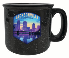 Load image into Gallery viewer, Jacksonville Florida Evening Cityscape Design Souvenir 16 oz Ceramic camping mug

