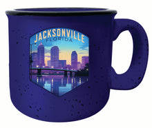 Load image into Gallery viewer, Jacksonville Florida Evening Cityscape Design Souvenir 16 oz Ceramic camping mug
