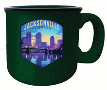 Load image into Gallery viewer, Jacksonville Florida Evening Cityscape Design Souvenir 16 oz Ceramic camping mug
