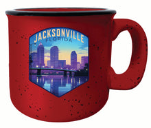 Load image into Gallery viewer, Jacksonville Florida Evening Cityscape Design Souvenir 16 oz Ceramic camping mug
