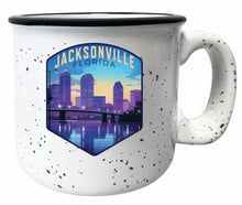 Load image into Gallery viewer, Jacksonville Florida Evening Cityscape Design Souvenir 16 oz Ceramic camping mug White Single
