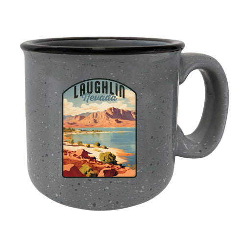 Laughlin Nevada Design B Souvenir 16 oz Ceramic camping mug Gray 2-Pack