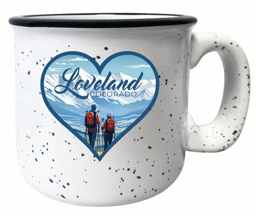 Loveland Colorado Ski Love Design Souvenir 16 oz Ceramic camping mug White 4-Pack