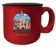 Load image into Gallery viewer, Moscow Russia Saint Basil&#39;s Cathedral Illustration Design Souvenir 16 oz Ceramic camping mug
