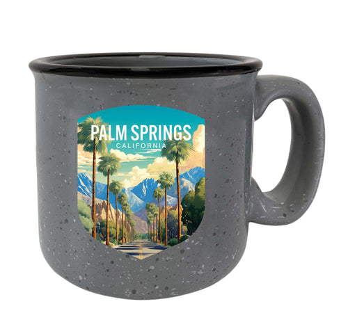 Palm Springs California Design A Souvenir 16 oz Ceramic camping mug Gray 2-Pack