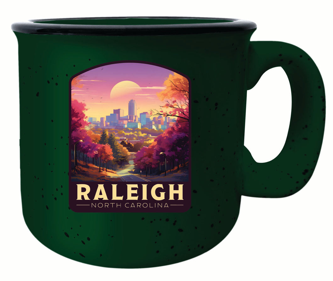 Raleigh North Carolina City of Oaks Design Souvenir 16 oz Ceramic camping mug