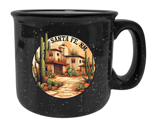 Santa Fe New Mexico Design D Souvenir 16 oz Ceramic camping mug Black 2-Pack