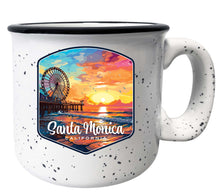 Load image into Gallery viewer, Santa Monica California Design A Souvenir 16 oz Ceramic camping mug White Single
