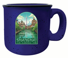 Load image into Gallery viewer, Shanghai China Old Town Design Souvenir 16 oz Ceramic camping mug
