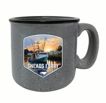 Load image into Gallery viewer, Sneads Ferry North Carolina Shrimp Boat Design Souvenir 16 oz Ceramic camping mug
