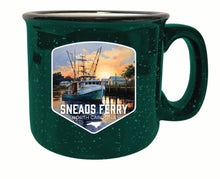 Load image into Gallery viewer, Sneads Ferry North Carolina Shrimp Boat Design Souvenir 16 oz Ceramic camping mug
