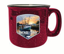 Load image into Gallery viewer, Sneads Ferry North Carolina Shrimp Boat Design Souvenir 16 oz Ceramic camping mug
