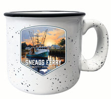 Load image into Gallery viewer, Sneads Ferry North Carolina Shrimp Boat Design Souvenir 16 oz Ceramic camping mug White 4-Pack
