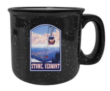 Load image into Gallery viewer, Stowe Mountain Vermont Design B Souvenir 16 oz Ceramic camping mug
