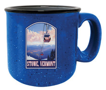 Load image into Gallery viewer, Stowe Mountain Vermont Design B Souvenir 16 oz Ceramic camping mug
