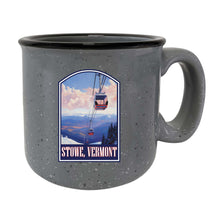 Load image into Gallery viewer, Stowe Mountain Vermont Design B Souvenir 16 oz Ceramic camping mug
