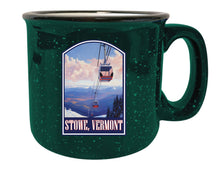 Load image into Gallery viewer, Stowe Mountain Vermont Design B Souvenir 16 oz Ceramic camping mug
