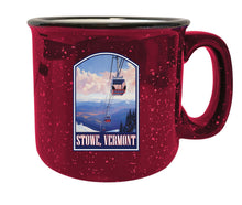Load image into Gallery viewer, Stowe Mountain Vermont Design B Souvenir 16 oz Ceramic camping mug
