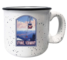 Load image into Gallery viewer, Stowe Mountain Vermont Design B Souvenir 16 oz Ceramic camping mug
