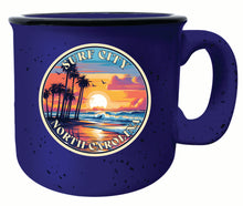 Load image into Gallery viewer, Surf City North Carolina Palm Sunset Design Souvenir 16 oz Ceramic camping mug
