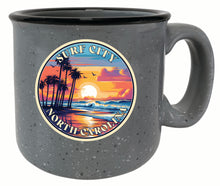 Load image into Gallery viewer, Surf City North Carolina Palm Sunset Design Souvenir 16 oz Ceramic camping mug
