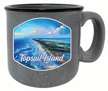 Load image into Gallery viewer, Topsail Island North Carolina Aerial View Design Souvenir 16 oz Ceramic camping mug

