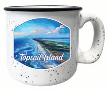 Load image into Gallery viewer, Topsail Island North Carolina Aerial View Design Souvenir 16 oz Ceramic camping mug
