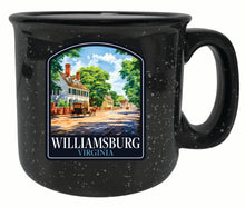 Load image into Gallery viewer, Williamsburg Virginia Colonial Street Design Souvenir 16 oz Ceramic camping mug
