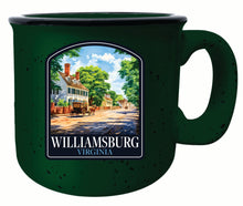 Load image into Gallery viewer, Williamsburg Virginia Colonial Street Design Souvenir 16 oz Ceramic camping mug

